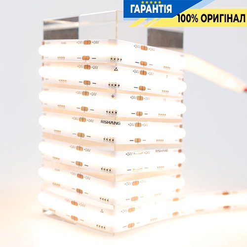 Лента светодиодная 720 Led/m 5000K 24V, 20Вт/м., IP20 CRI90 Rishang 20494 COB-720-IP20-NW-10-24 RM0003EC-A-T нейтральный свет