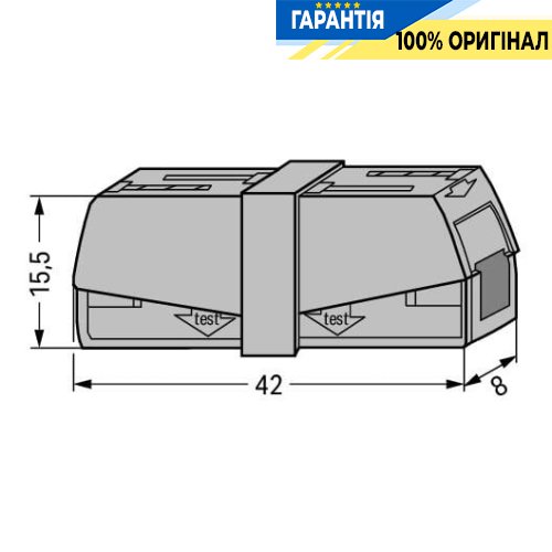 З'єднувальна клема Wago 1+1 224-201 сіра