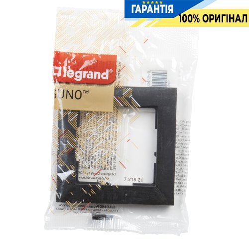 Рамка 1-а Legrand Suno 721521 чорний