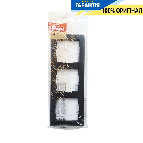Рамка 3-а Legrand Suno 721523 чорний