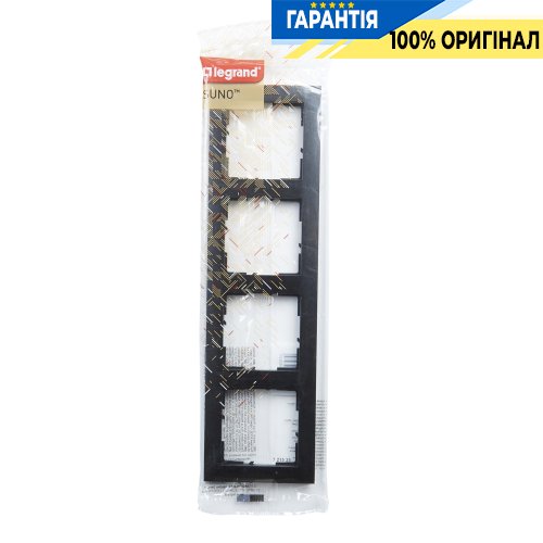 Рамка 4-а Legrand Suno 721524 чорний