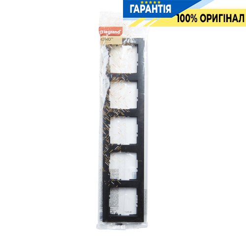 Рамка 5-а Legrand Suno 721525 чорний