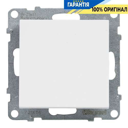 Перемикач 1-кл (пруж.клеми) 10А/250V Legrand Suno 721106 білий