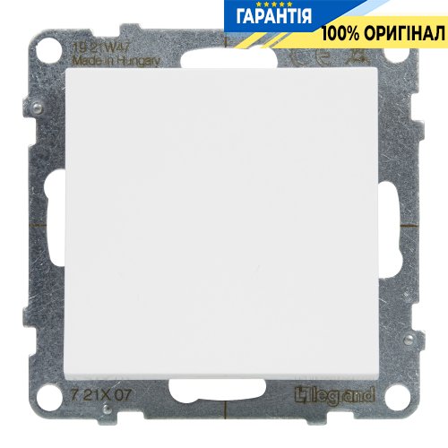 Переключатель крест 1-кл (винт. клеммы) 10А/250V Legrand Suno 721107 белый