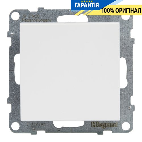 Кнопка 1-кл (пруж.клеми) 6A/250V Legrand Suno 721109 білий