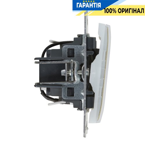 Кнопка 1-кл з тримачем етикети 6A/250V Legrand Suno 721110 білий