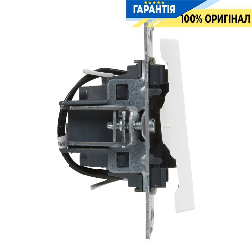 Вимикач 1-кл з підсв. (пруж.клеми) 10А/250V Legrand Suno 721111 білий