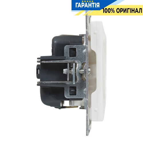 Розетка із з/к та шторками (пруж.клеми) 16А/250V Legrand Suno 721120 білий