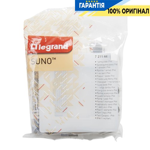 Рамка 1-ая IP44 Legrand Suno 721144 белый