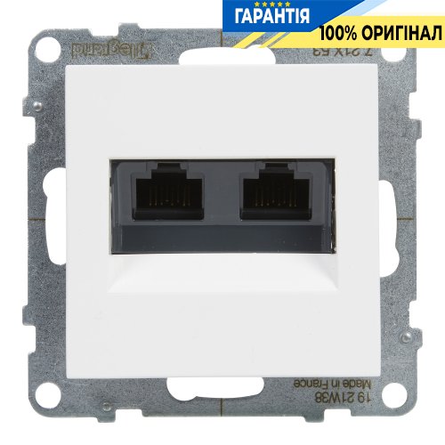 Розетка компьютерная 2-я RJ45 CAT6/UTP Legrand Suno 721153 белый