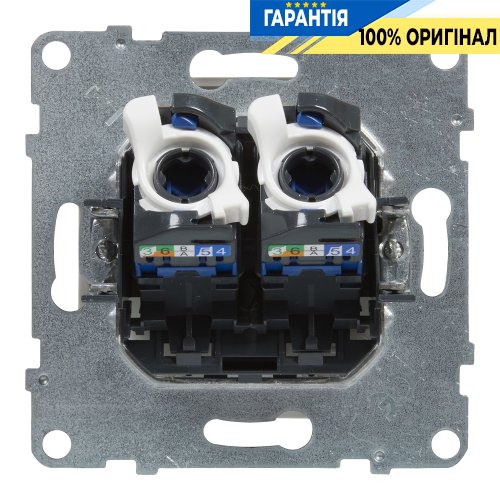 Розетка компьютерная 2-я RJ45 CAT6/UTP Legrand Suno 721153 белый