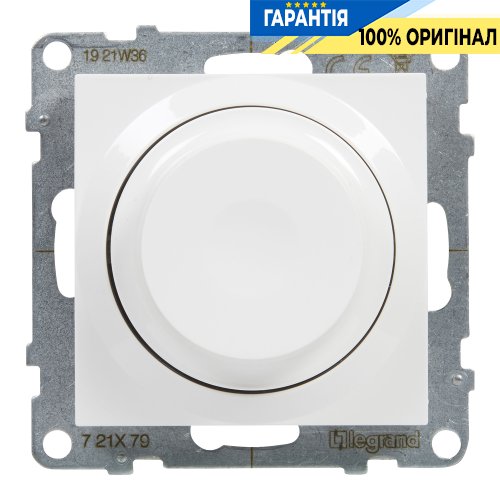 Диммер поворотный 300Вт/250V все нагрузки Legrand Suno 721179 белый