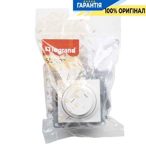 Диммер поворотный 300Вт/250V все нагрузки Legrand Suno 721179 белый