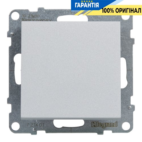 Выключатель 1-кл (пружин.клеммы) 10А/250V Legrand Suno 721301 алюминий