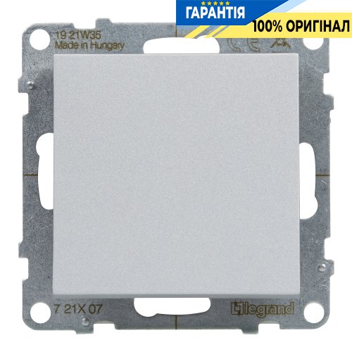Перемикач хрестовий 1-кл (гвинт. клеми) 10А/250V Legrand Suno 721307 алюміній