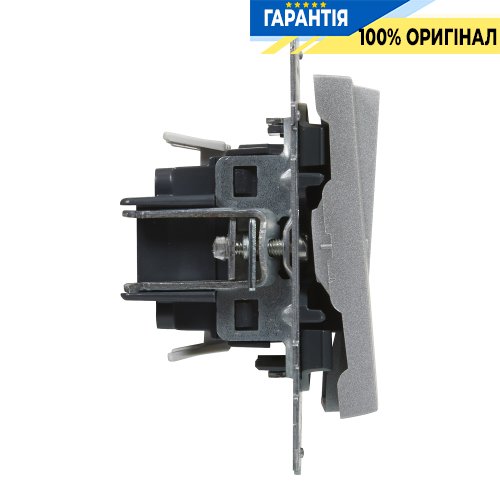 Переключатель 2-кл (пружин.клеммы) 10А/250V Legrand Suno 721308 алюминий
