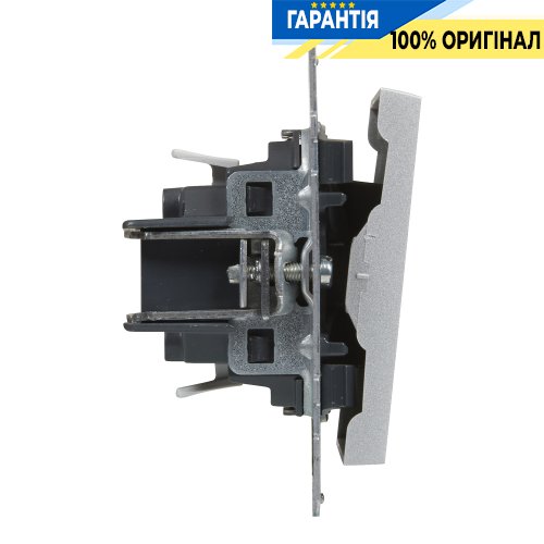 Кнопка 1-кл (пруж.клеми) 6A/250V Legrand Suno 721309 алюміній