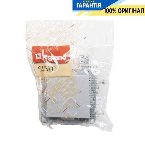 Кнопка 1-кл (пруж.клеми) 6A/250V Legrand Suno 721309 алюміній