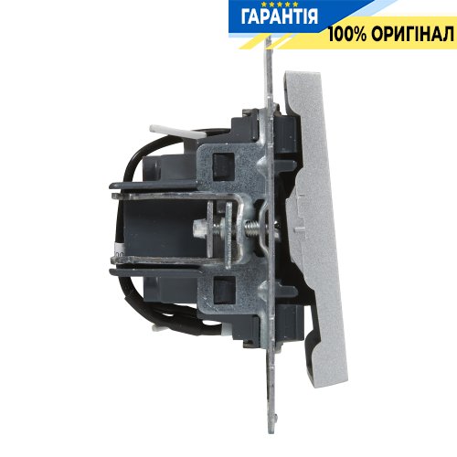 Выключатель 1-кл с подсв. (пружин.клеммы) 10А/250V Legrand Suno 721311 алюминий