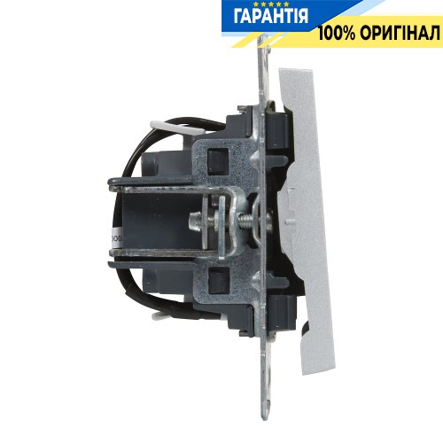 Переключатель с подсв. 1-кл (пружин.клеммы) 10А/250V Legrand Suno 721316 алюминий
