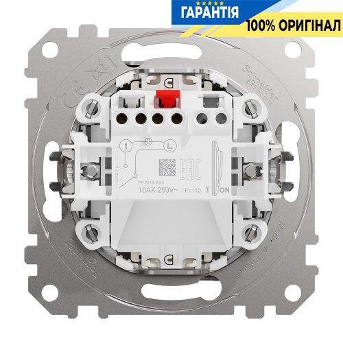 Выключатель с подсветкой 1-кл Schneider Electric «Sedna Elements» SDD170101L (цвет - матовый алюминий)
