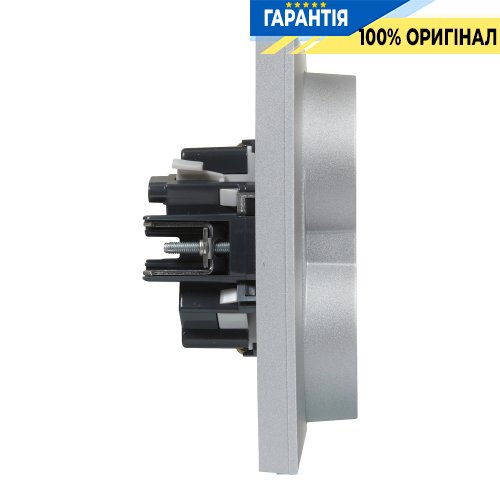 Розетка 2-я. с з/к и шторками (пружин.клеммы) 16А/250V Legrand Suno 721326 алюминий