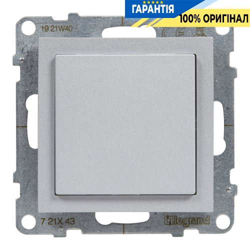 Заглушка з адаптером MOSAIC Legrand Suno 721343 алюміній