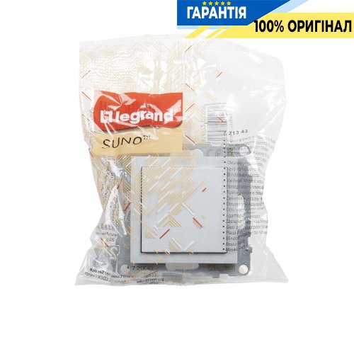 Заглушка з адаптером MOSAIC Legrand Suno 721343 алюміній