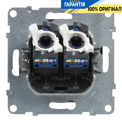 Розетка компьютерная 2-я RJ45 CAT6/UTP Legrand Suno 721353 алюминий