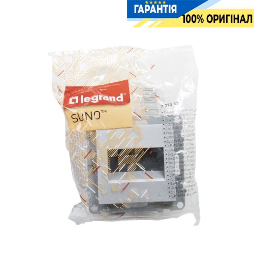 Розетка компьютерная 2-я RJ45 CAT6/UTP Legrand Suno 721353 алюминий