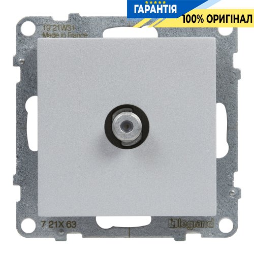 Розетка TV тип F «звезда» Legrand Suno 721363 алюминий