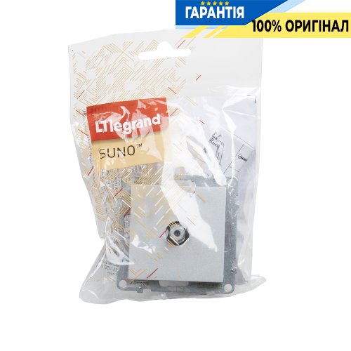 Розетка TV тип F «звезда» Legrand Suno 721363 алюминий