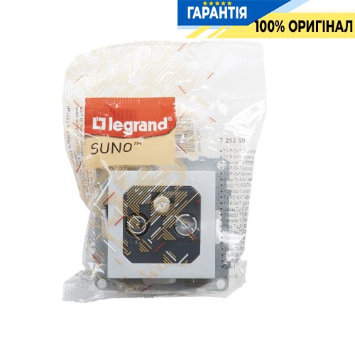 Розетка TV-R-SAT кінцева 10dB Legrand Suno 721369 алюміній