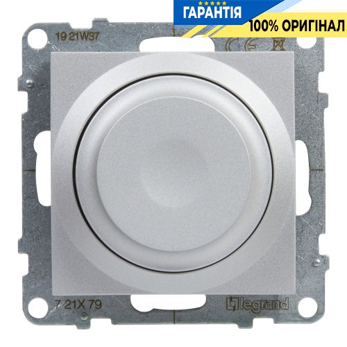 Диммер поворотный 300Вт/250V все нагрузки Legrand Suno 721379 алюминий