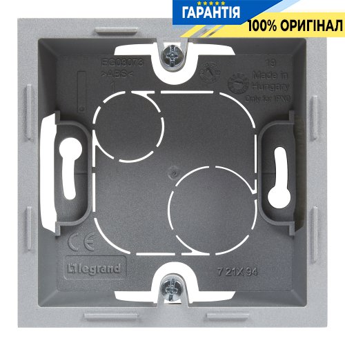 Коробка накладного монтажа 1 пост Legrand Suno 721394 алюминий