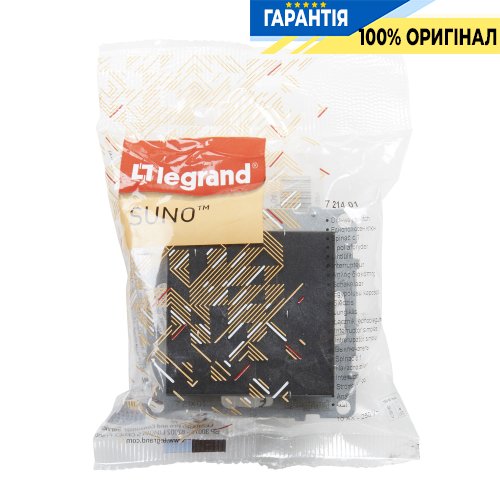Вимикач 1-кл (пруж.клеми) 10А/250V Legrand Suno 721401 чорний