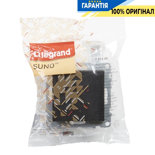 Перемикач 1-кл (пруж.клеми) 10А/250V Legrand Suno 721406 чорний