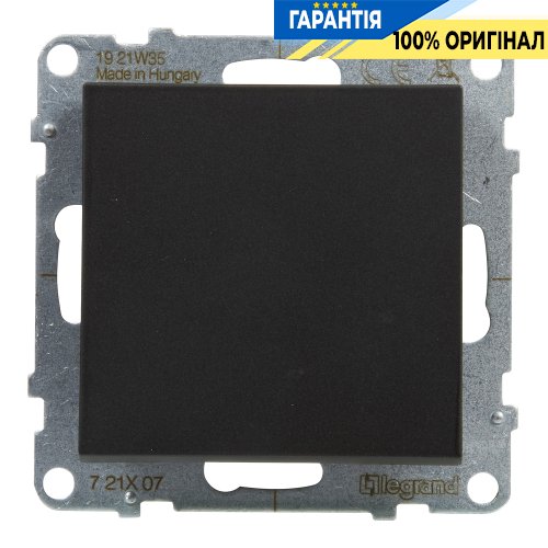 Переключатель крест 1-кл (винт. клеммы) 10А/250V Legrand Suno 721407 черный