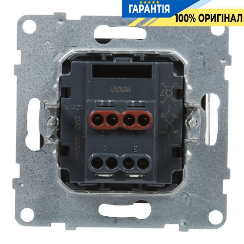 Переключатель крест 1-кл (винт. клеммы) 10А/250V Legrand Suno 721407 черный