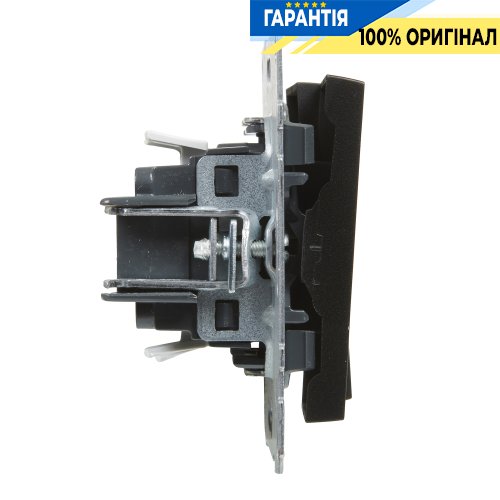Перемикач 2-кл (пруж.клеми) 10А/250V Legrand Suno 721408 чорний