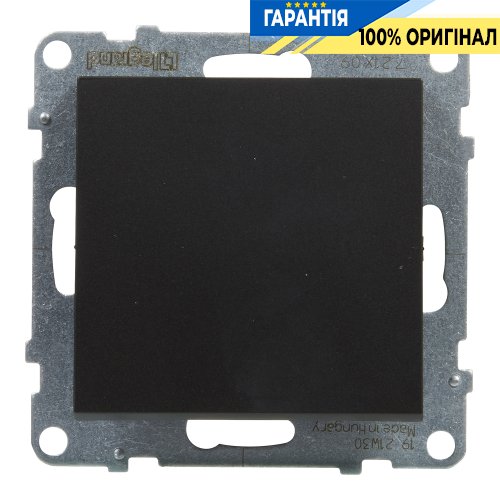 Кнопка 1-кл (пружин.клеммы) 6A/250V Legrand Suno 721409 черный