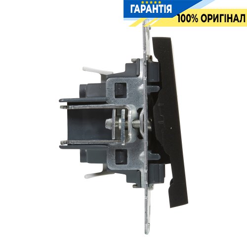 Кнопка 1-кл с символом "Звонок" (пружин.клеммы) 6A/250V Legrand Suno 721413 черный
