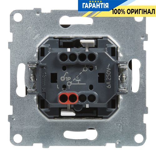 Кнопка 1-кл с символом "Звонок" (пружин.клеммы) 6A/250V Legrand Suno 721413 черный