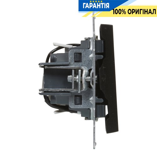 Переключатель с подсв. 1-кл (пружин.клеммы) 10А/250V Legrand Suno 721416 черный