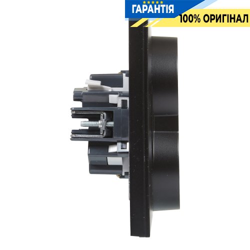 Розетка 2-а. із з/к та шторками (пруж.клеми) 16А/250V Legrand Suno 721426 чорний