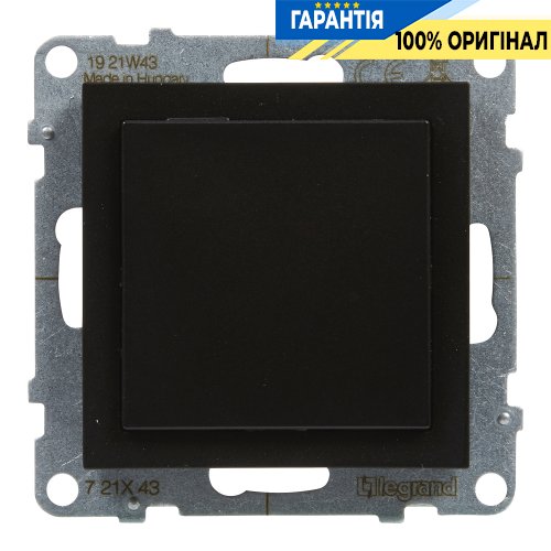 Заглушка з адаптером MOSAIC Legrand Suno 721443 чорний