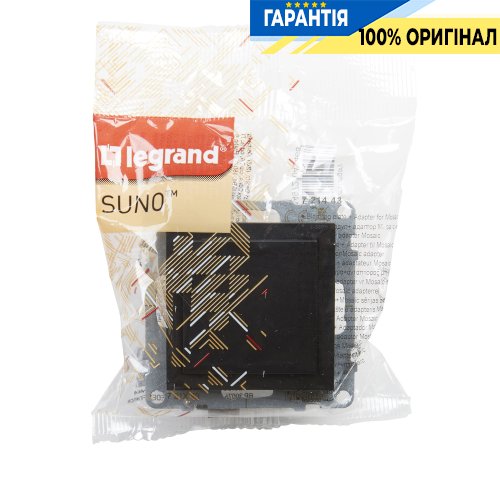 Заглушка з адаптером MOSAIC Legrand Suno 721443 чорний