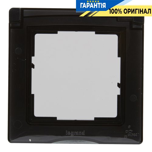 Рамка 1-а IP44 Legrand Suno 721444 чорний