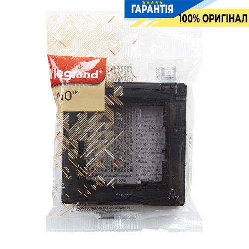 Рамка 1-а IP44 Legrand Suno 721444 чорний