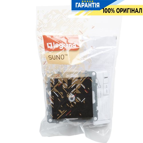 Розетка TV тип F «звезда» Legrand Suno 721463 черный